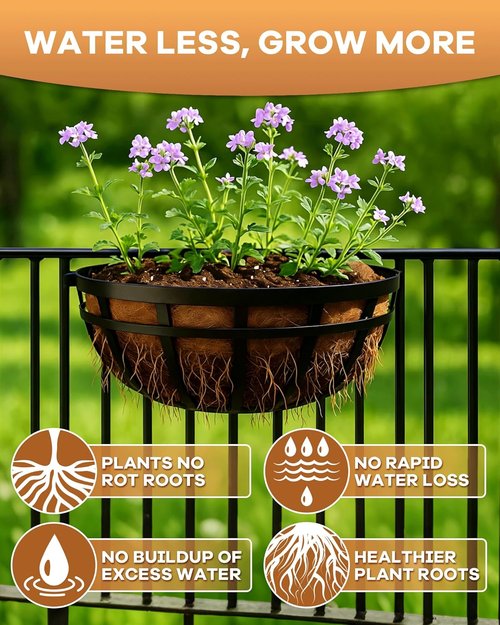 Coco Liners 36 Inch | Pre-Formed Natural Coconut Fiber for Hanging Baskets & Planters