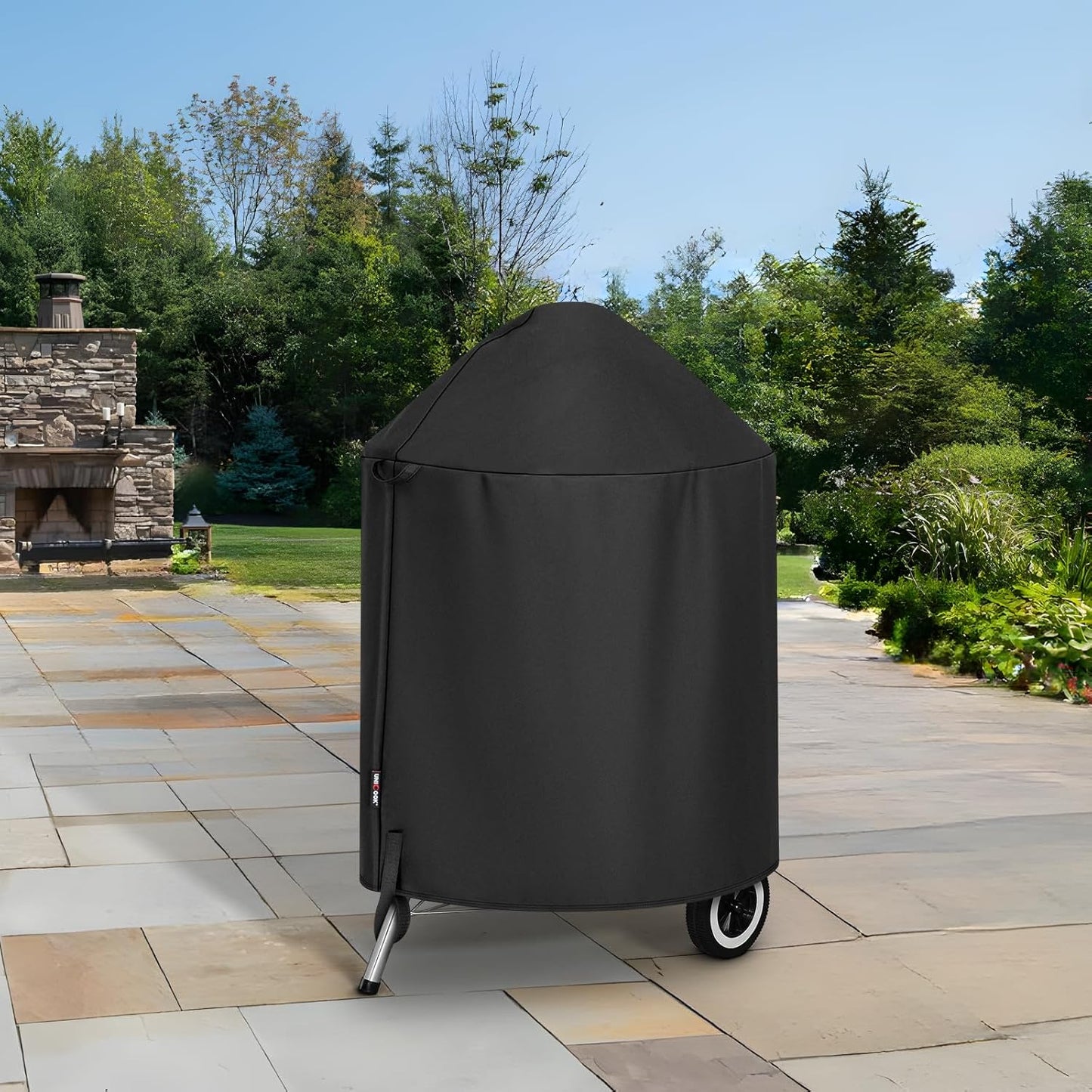 Unicook Heavy-Duty Round Kettle Grill Cover - Waterproof & Fade Resistant | Fits 22-Inch Weber Charcoal Grill