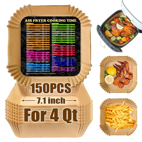 Air Fryer Liners 4QT for Chefman Air Fryer, Airfryer Liners Disposable 7.1 Inch Air Fryer Paper Liners for Instant Pot Vortex Plus 4QT Air Fryers, 150PCS
