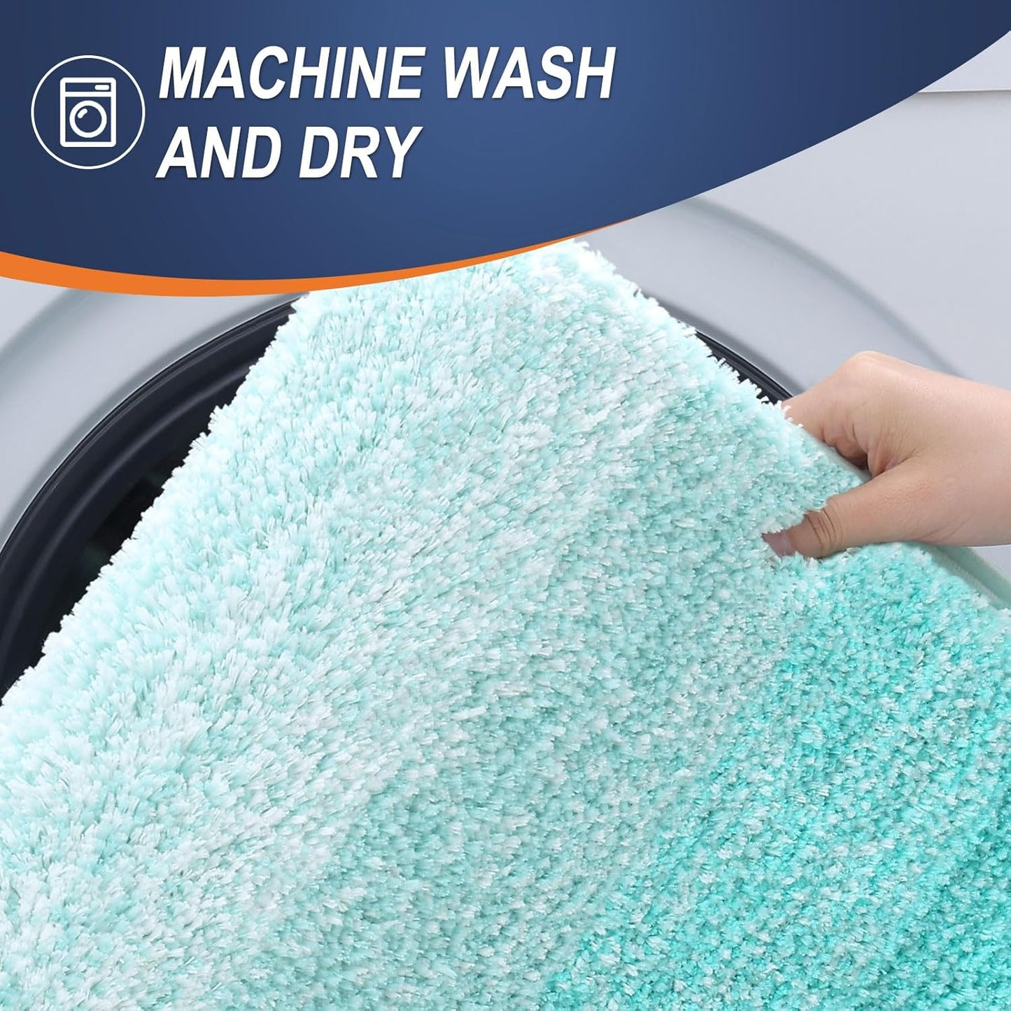 OLANLY Bathroom Rugs - Extra Soft Microfiber Mat, Quick Dry & Machine Washable | 36x24 Teal