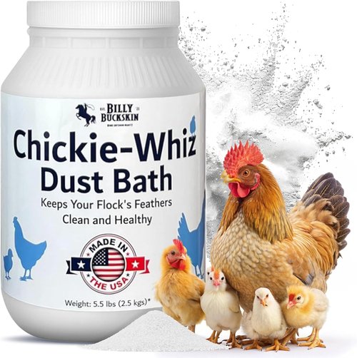 Billy Buckskin Co. Chickie-Whiz Chicken Dust Bath - All-Natural Volcanic Ash for Healthier Eggs & Feathers | 5.5lb Made in USA