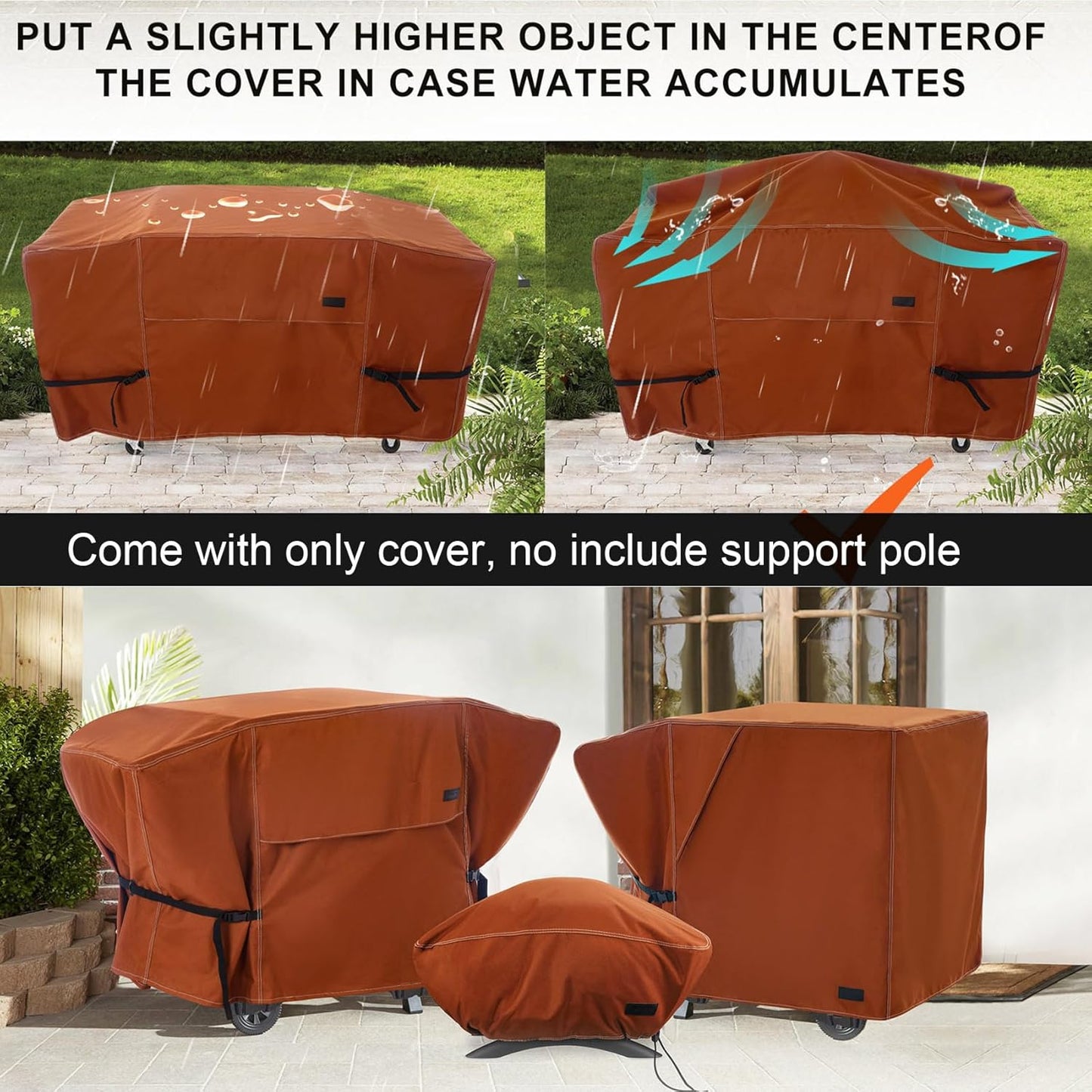 NettyPro Griddle Cover - Waterproof Heavy-Duty Protection for 28-Inch Blackstone Griddle | Brown