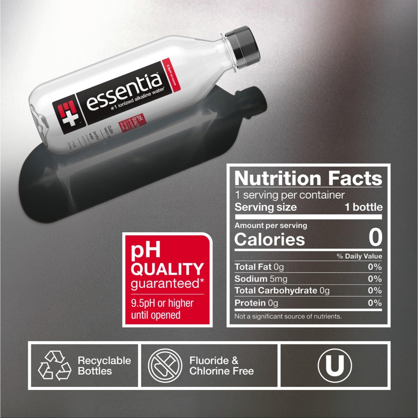 Essentia Water, Water Ionized Alkaline, 12 Fl Oz, 12 Pack