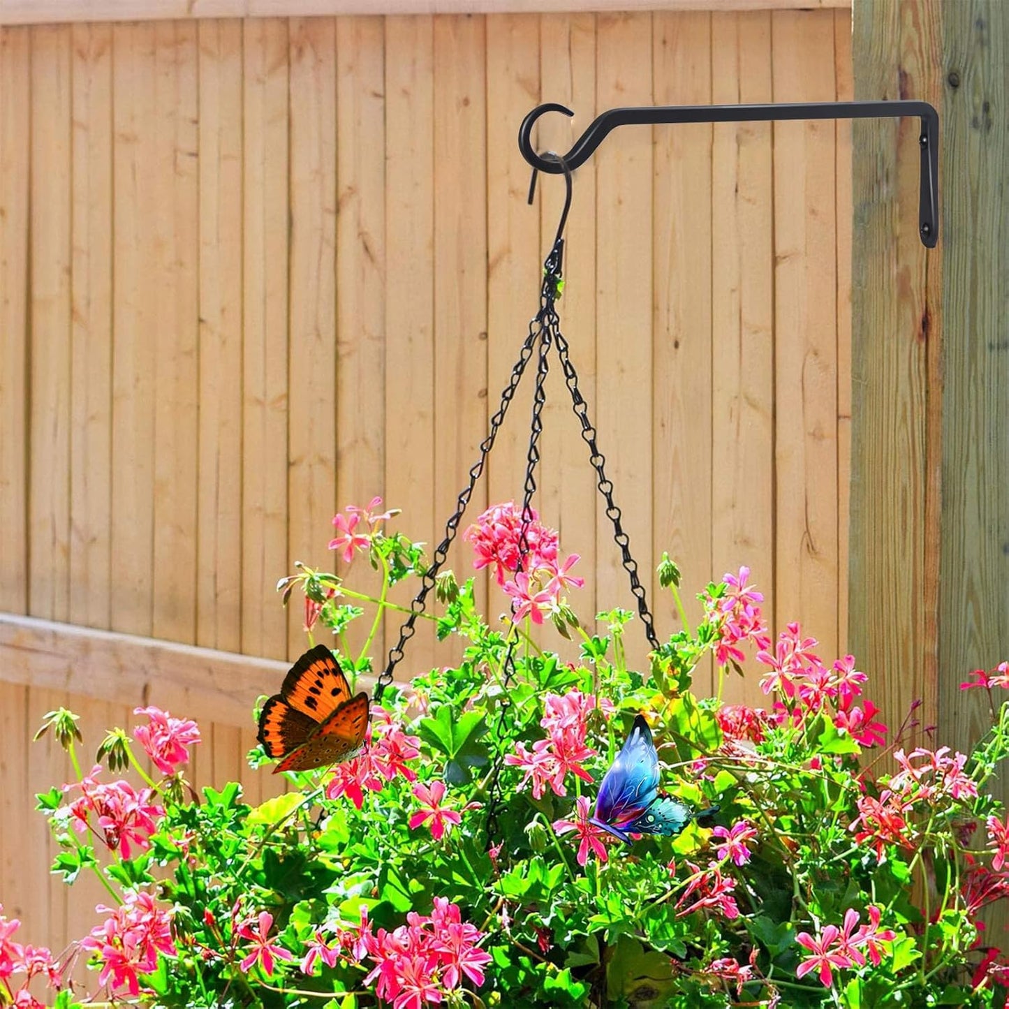 AILIN YELOKIE 12-Inch Sturdy Plant Hangers - Versatile Outdoor & Indoor Use, Black (4 Pack)