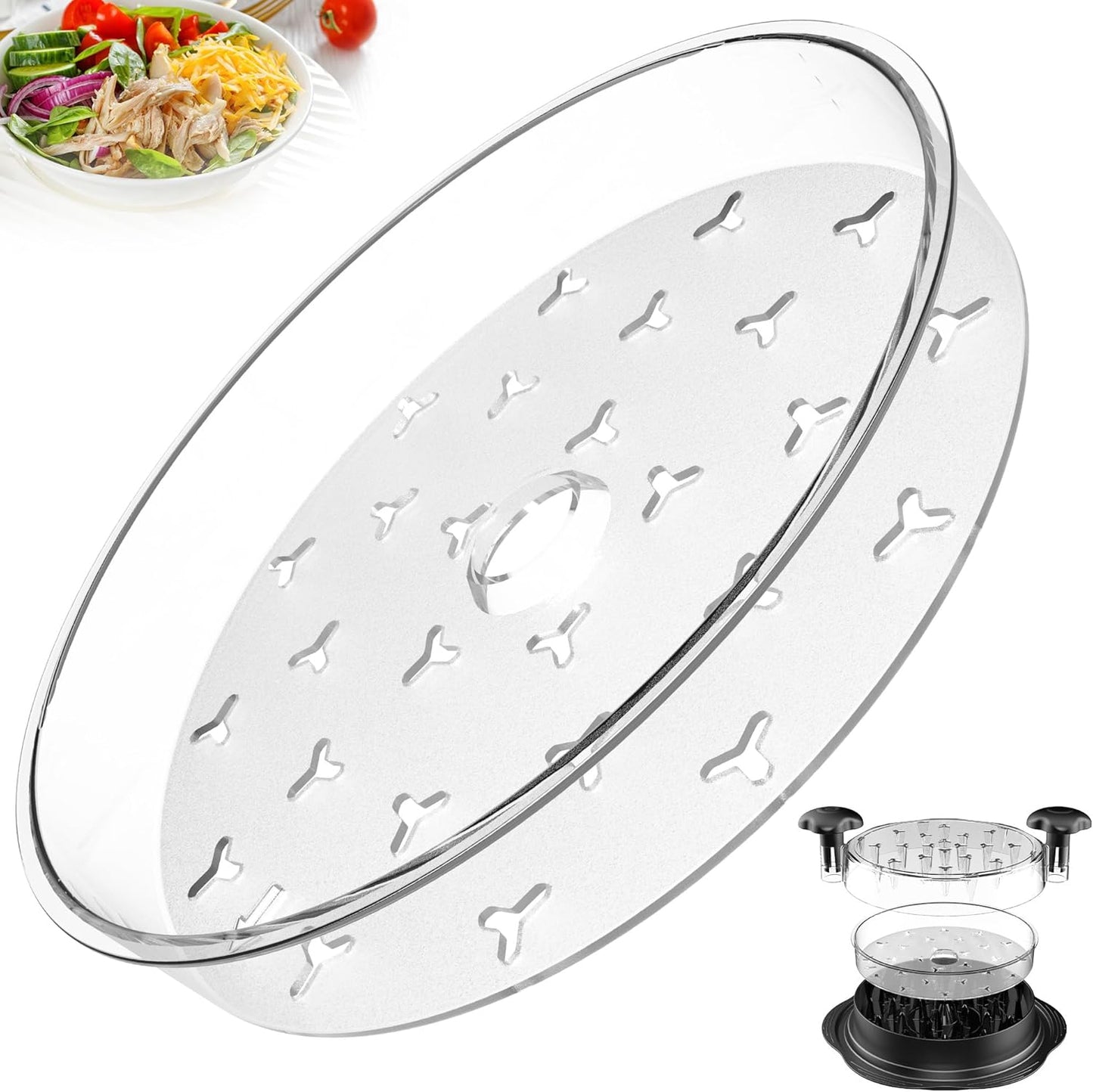 SURETIVIAN Chicken Shredder - Ergonomic Design with Removable Plate & Anti-Slip Handle | BPA-Free, Black