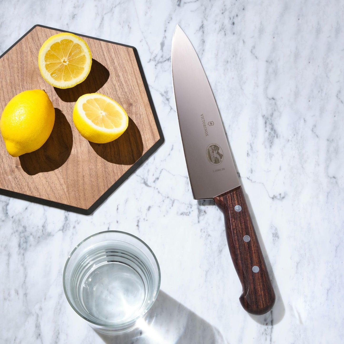 Victorinox Wood 8 Inch Chef's Knife, Straight Edge, Wood Handle