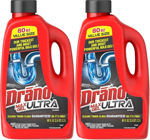 Drano Max Gel Clog Remover - Powerful 160 Fluid Ounce Formula for Fast Drain Clearing