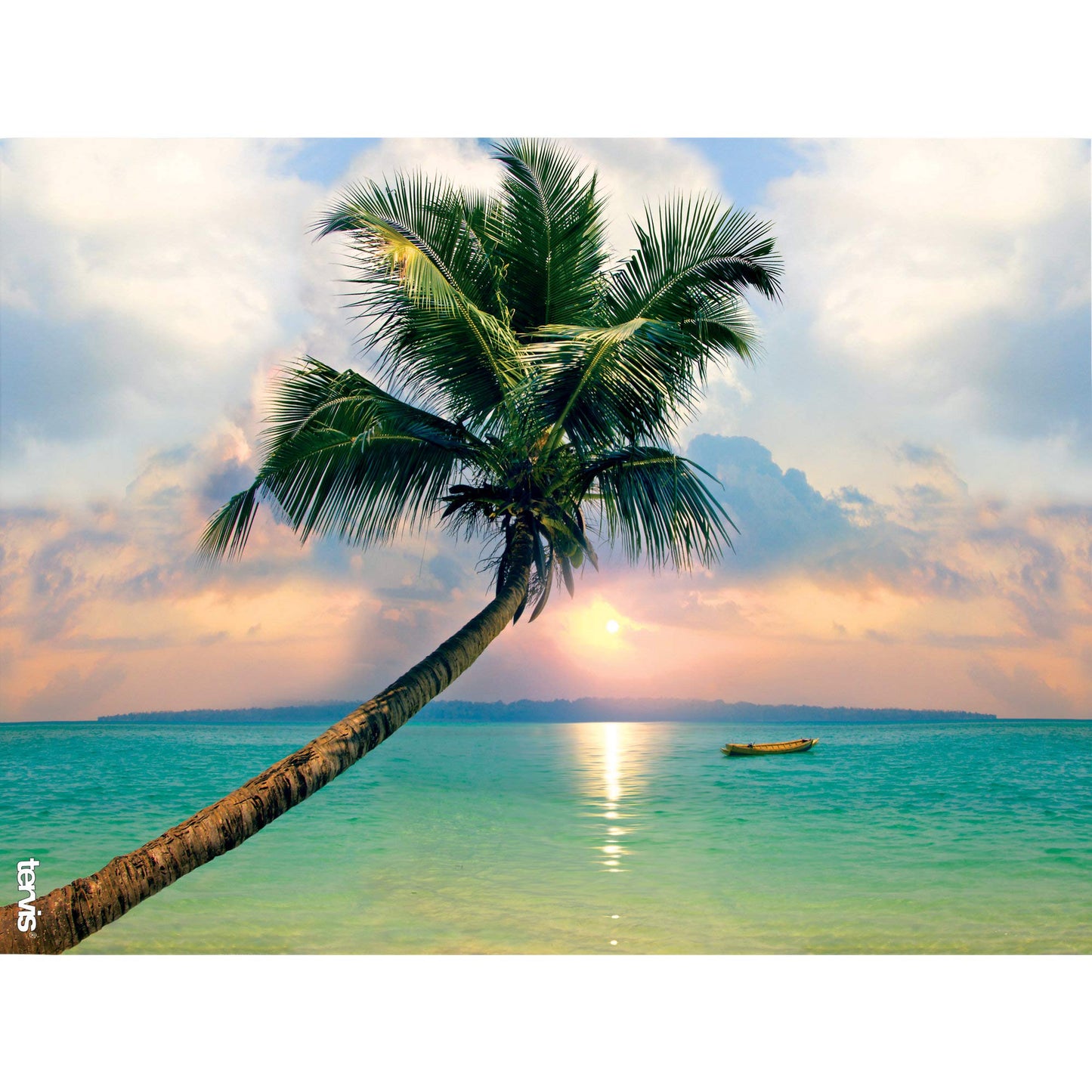 Tervis Sunset in Paradise Made in USA Double Walled Insulated Tumbler Travel Cup Keeps Drinks Cold & Hot, 24oz, Classic