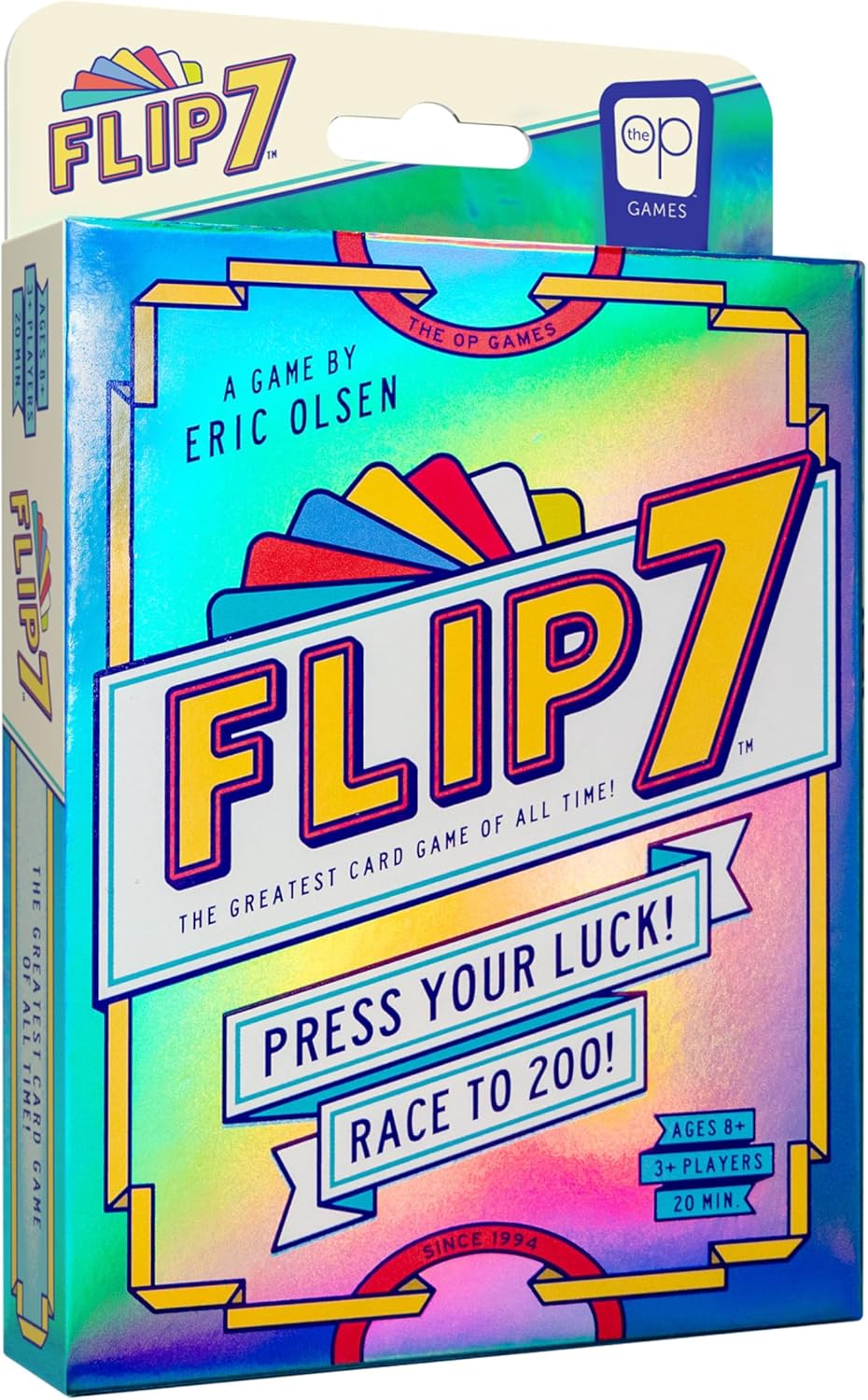 USAOPOLY Flip 7 Card Game - Fast-Paced Strategy & Luck Blend for 3+ Players | Ages 8+ | 20 Min Play Time