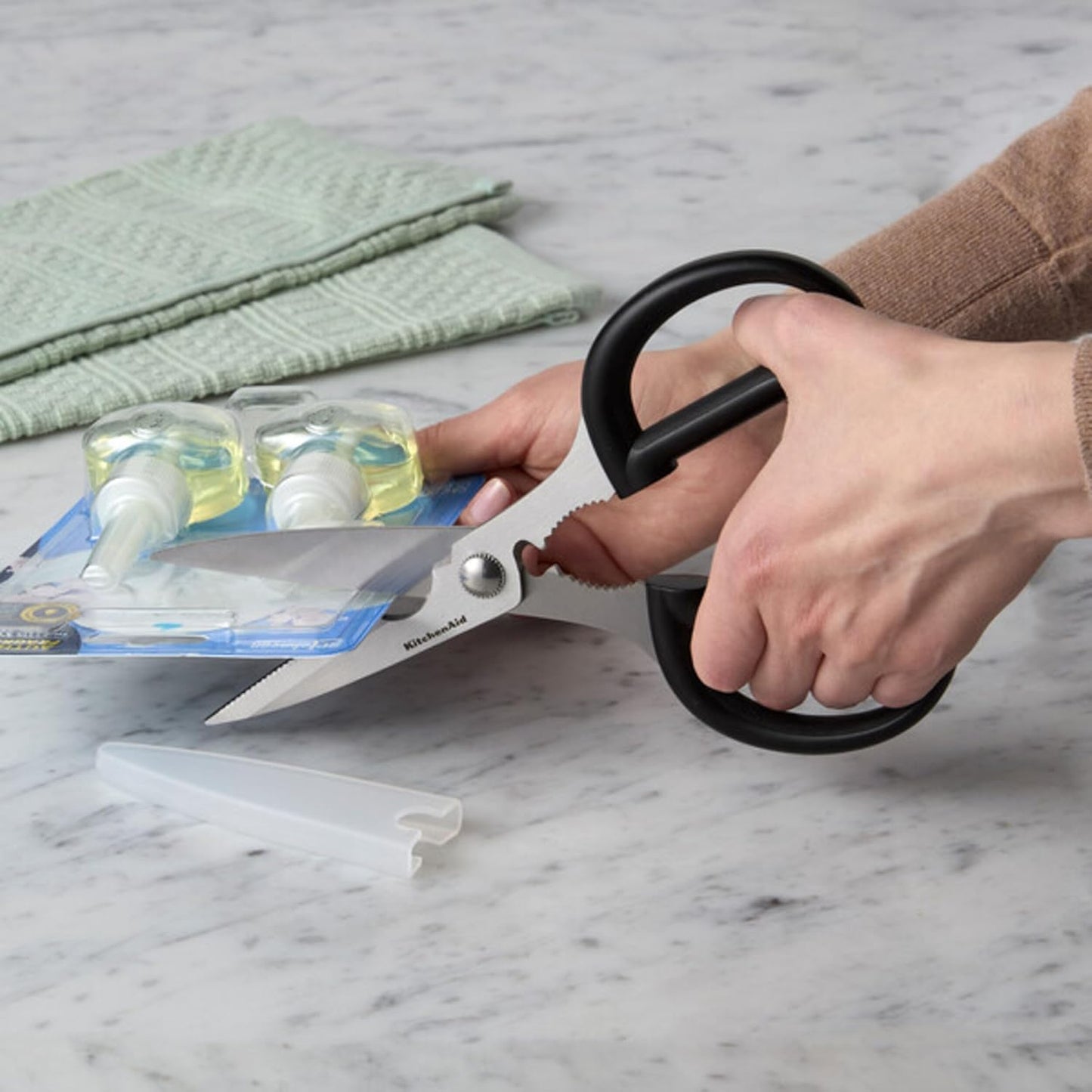 KitchenAid Multipurpose Shear Set - Versatile Scissors with Nutcracker & Ergonomic Handles | 2 Piece