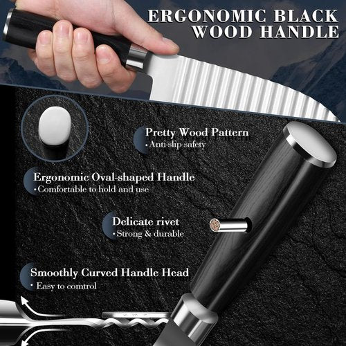Dragon Creek Crinkle Cutter Knife - Wavy Vegetable & Fruit Slicer | Stainless Steel Design for Fun Cooking