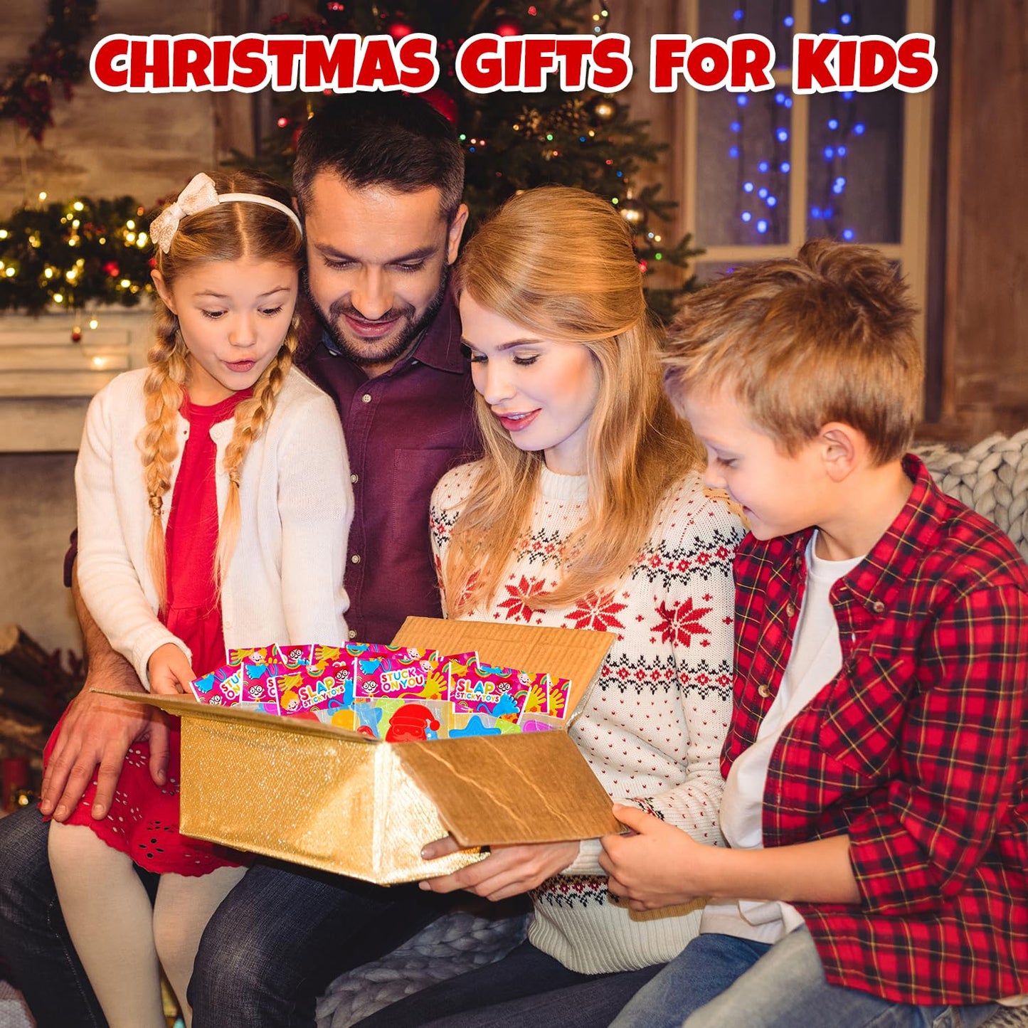 Christmas Sticky Hands Party Favors for Kids 20-100 PCS, Xmas Toys Gifts Goody Bag Stocking Stuffers for Toddlers, Christmas Pinata Non Candy Treat Bag Filler, Holiday School Prize Trinket for Student