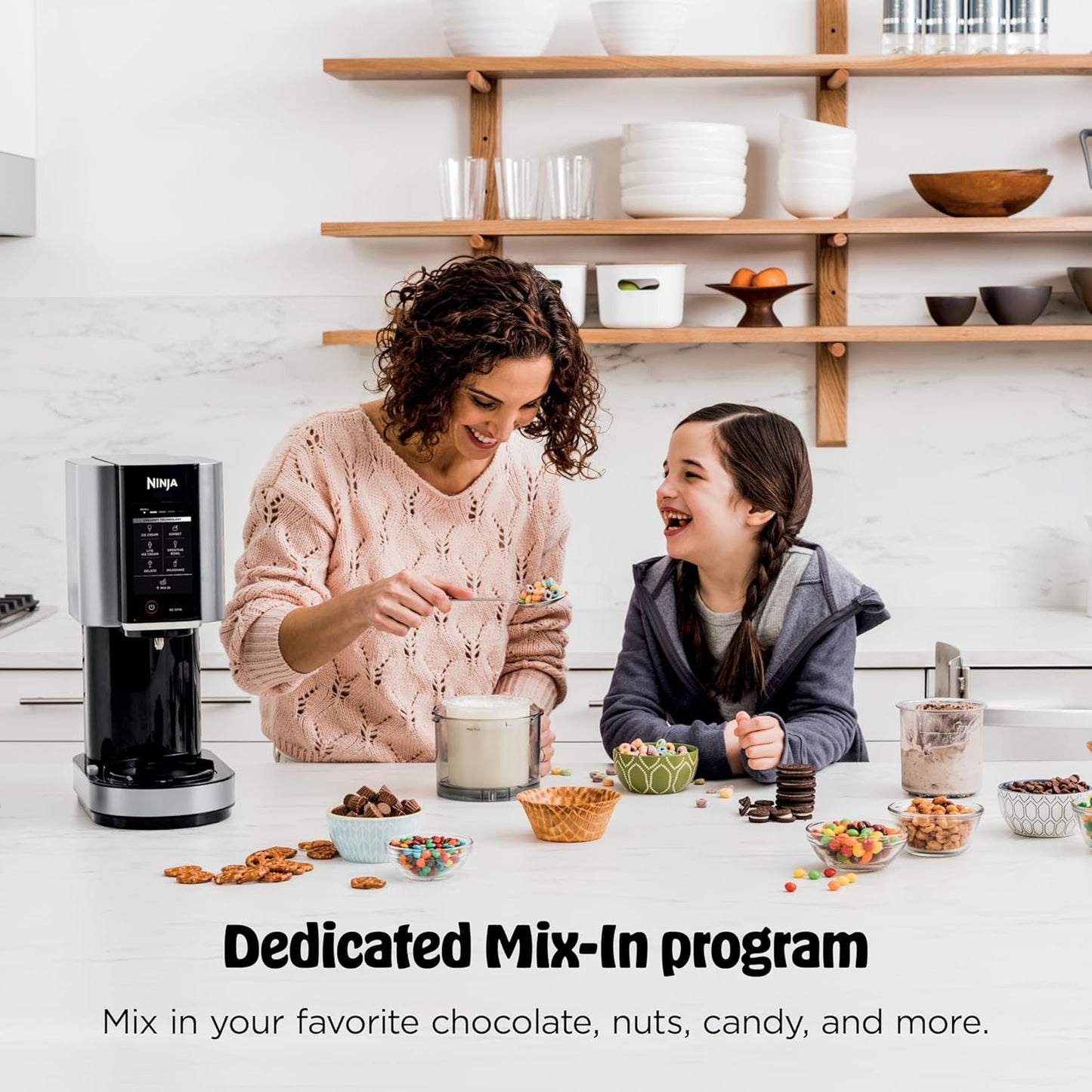 Ninja CREAMi Ice Cream Maker Bundle - Includes 4 Tubs for Gelato, Milkshakes & More | 7 One-Touch Programs | Compact Size | Silver
