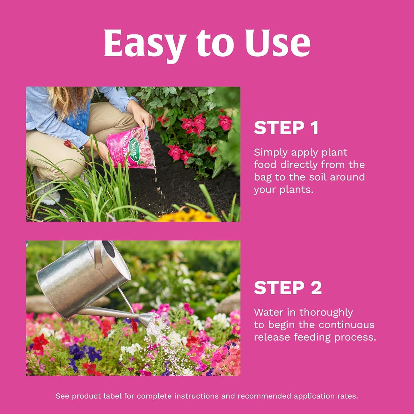 Scotts Rose & Bloom Plant Food - Continuous Release Formula for Vibrant Blooms | 3 lb