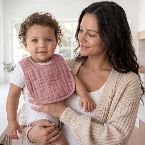 Comfy Cubs Muslin Bibs - Soft, Highly Absorbent Baby Bibs for Feeding & Teething | Pack of 8, Colorful Designs