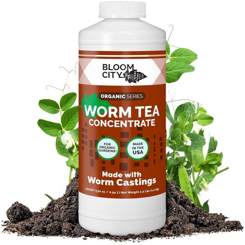 Bloom City Organic Earthworm Tea Concentrate - Compost & Bokashi Booster, Quart (32 oz)