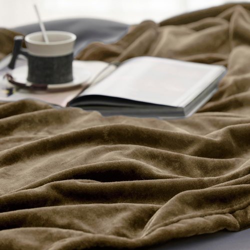 Bedsure GentleSoft Fleece Blanket - Lightweight Plush Cozy Twin Size Camel, 60x80 Inches for Bed & Travel