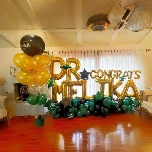 Gold Letter Balloons by [Brand Name] - 40 Inch Self-Inflating Alphabet Balloons for Men’s Birthday & Anniversary Decor