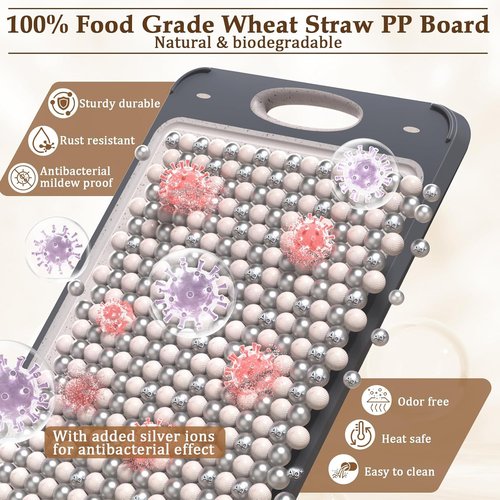 GUANCI Stainless Steel Cutting Board - Double-Sided Food-Grade Design | Easy to Clean, Small 14” x 9.6”
