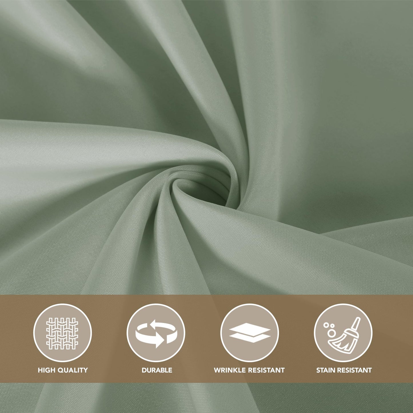 sancua Rectangle Tablecloths for 6 Foot Tables, 6 Pack - Washable Polyester Fabric Table Cloth for Wedding Party, Birthday, Banquet Reception, 54x108 Inch, Sage Green