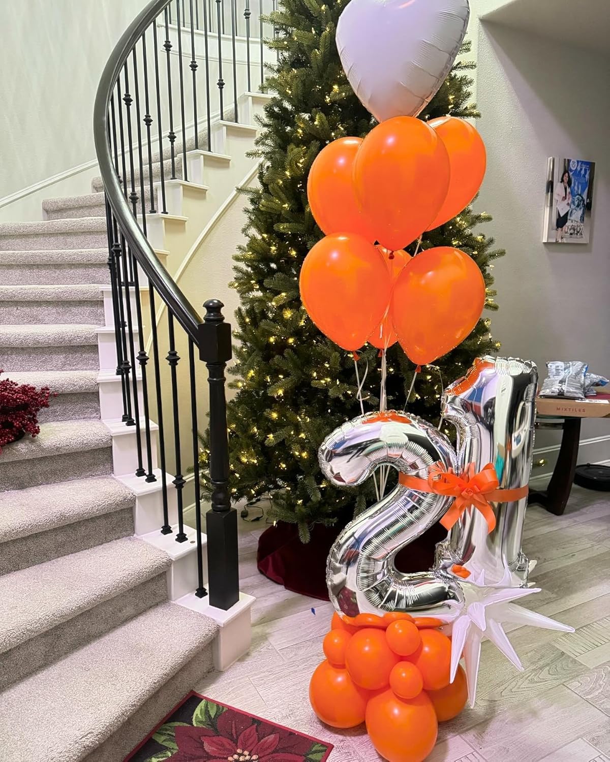Silver Number 21 Balloon - 40 Inch 21st Birthday Decoration for Kids & Adults | Perfect Party Supplies