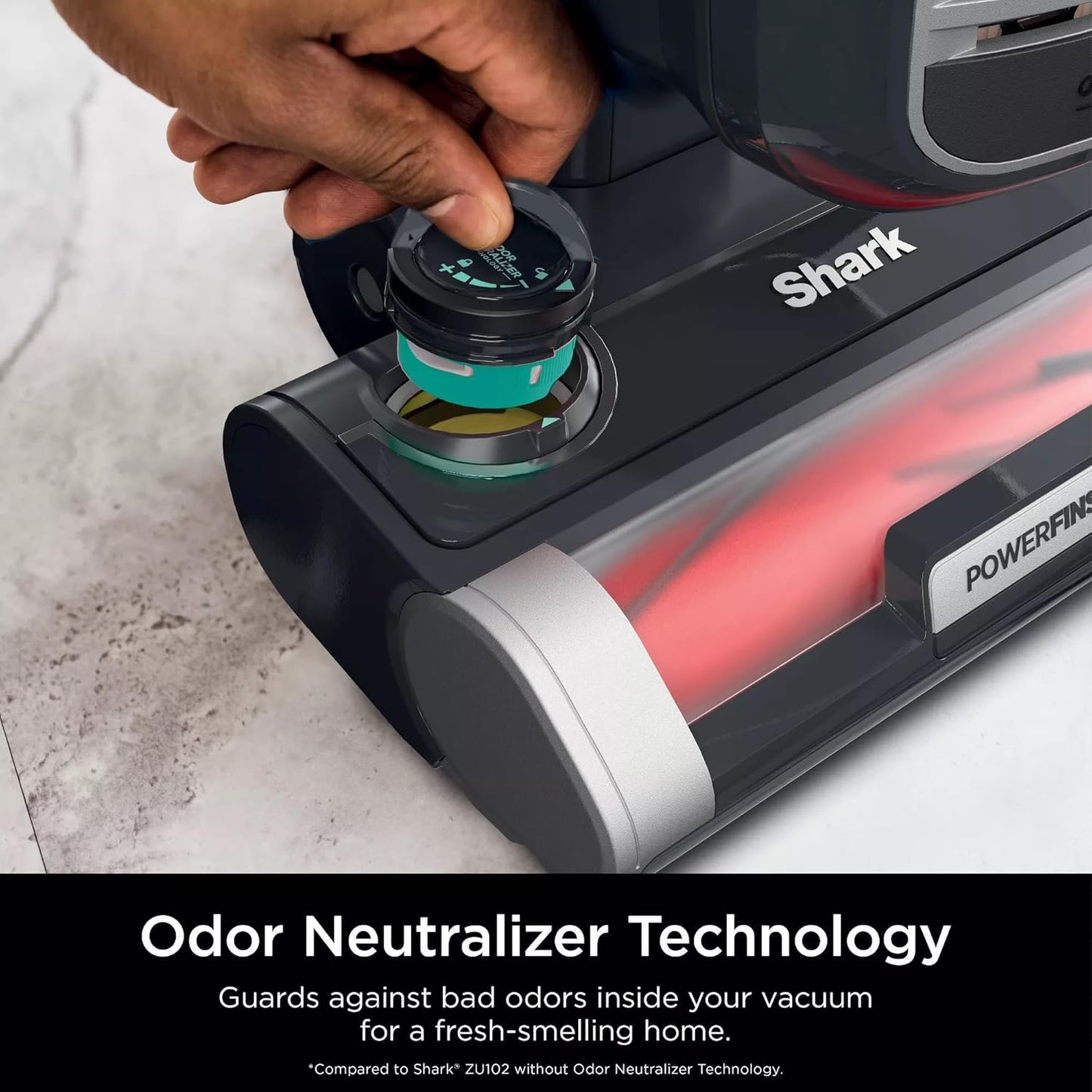 Shark ZU102 Rotator Pet Upright Vacuum - PowerFins HairPro & Odor Neutralizer, Charcoal, 2.9L Dust Cup