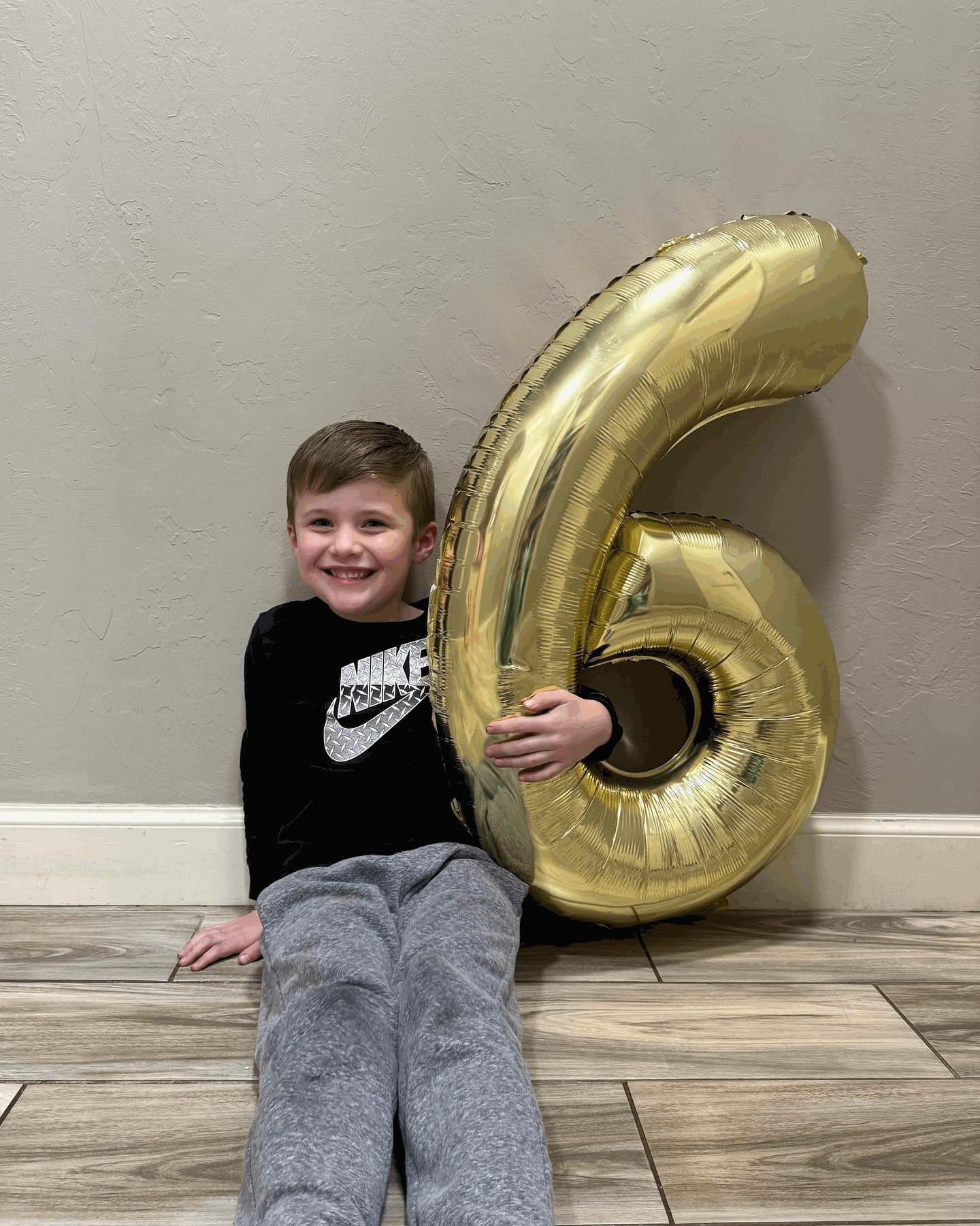 Light Gold Number 4 Balloon 40 Inch, 4th Birthday Party Decorations for Children, Giant 4 Foil Balloon for Party Supplies