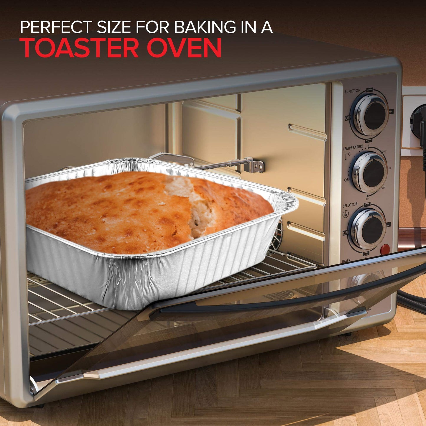 Stock Your Home Aluminum Pans 8x8 Disposable Foil Pans (20 Pack) - 8 Inch Square Pans - Tin Foil Pans Great for Cooking, Heating, Storing, Prepping Food