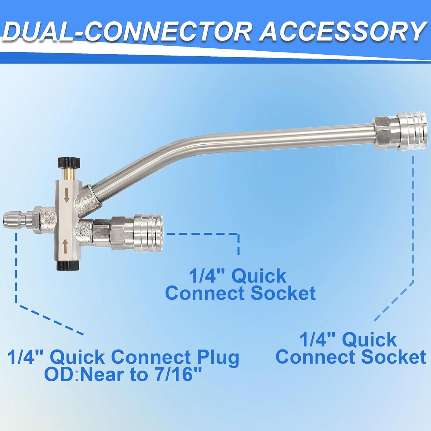 Tool Daily Foam Cannon - Dual Connector Accessory with 5 Nozzle Tips | 1 Liter Capacity