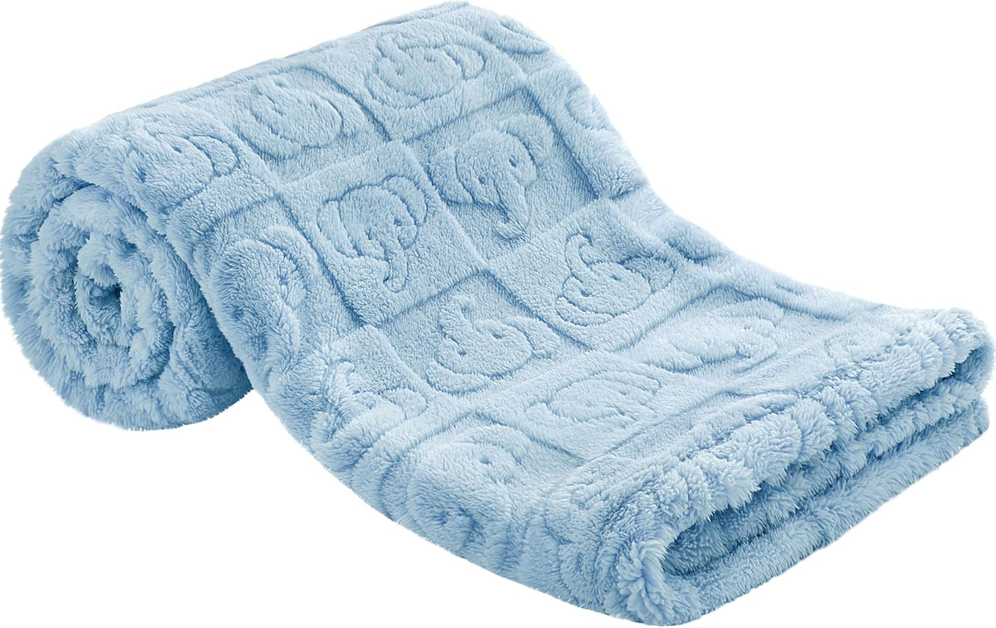 Pro Goleem Baby Boy Blanket - Soft Fleece 30" x 40" Blue Crib & Stroller Blanket for Newborns
