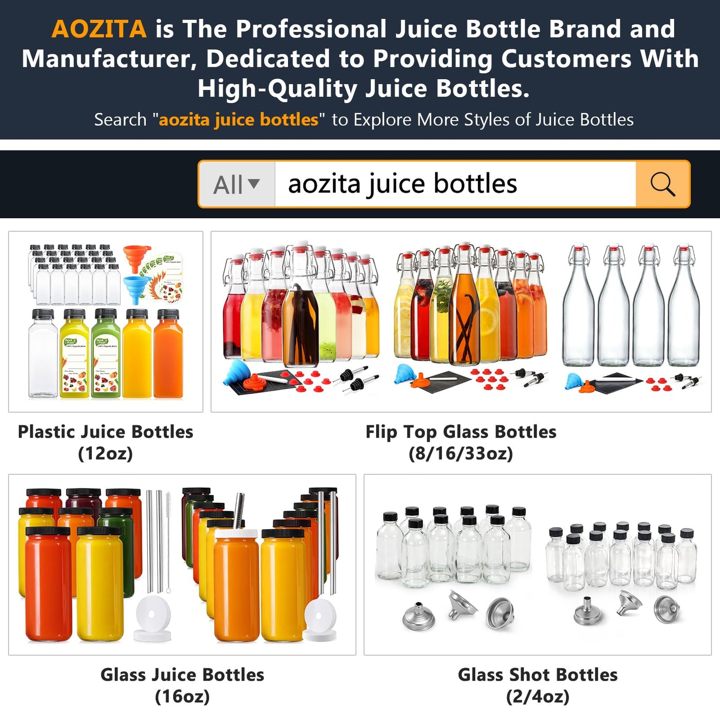 24 PACK, 12 OZ Reusable Plastic Juice Bottles with Caps, Plus 24 Labels & 2 Silicone Funnels - Clear Juicing Bottles for Juice, Smoothies, Ginger, Tea, Coffee - Food Grade & Leakproof Travel Bottles