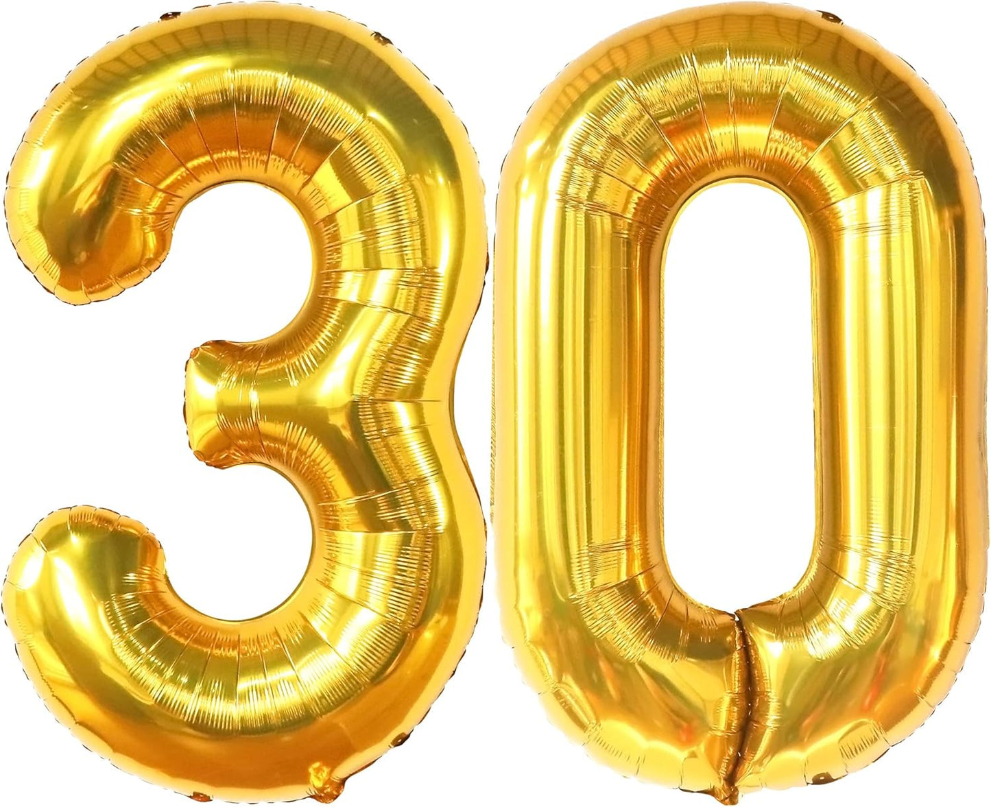 Katchon Gold 30 Balloon Numbers - 40 Inch | Stunning 30th Birthday Decorations for Him & Her