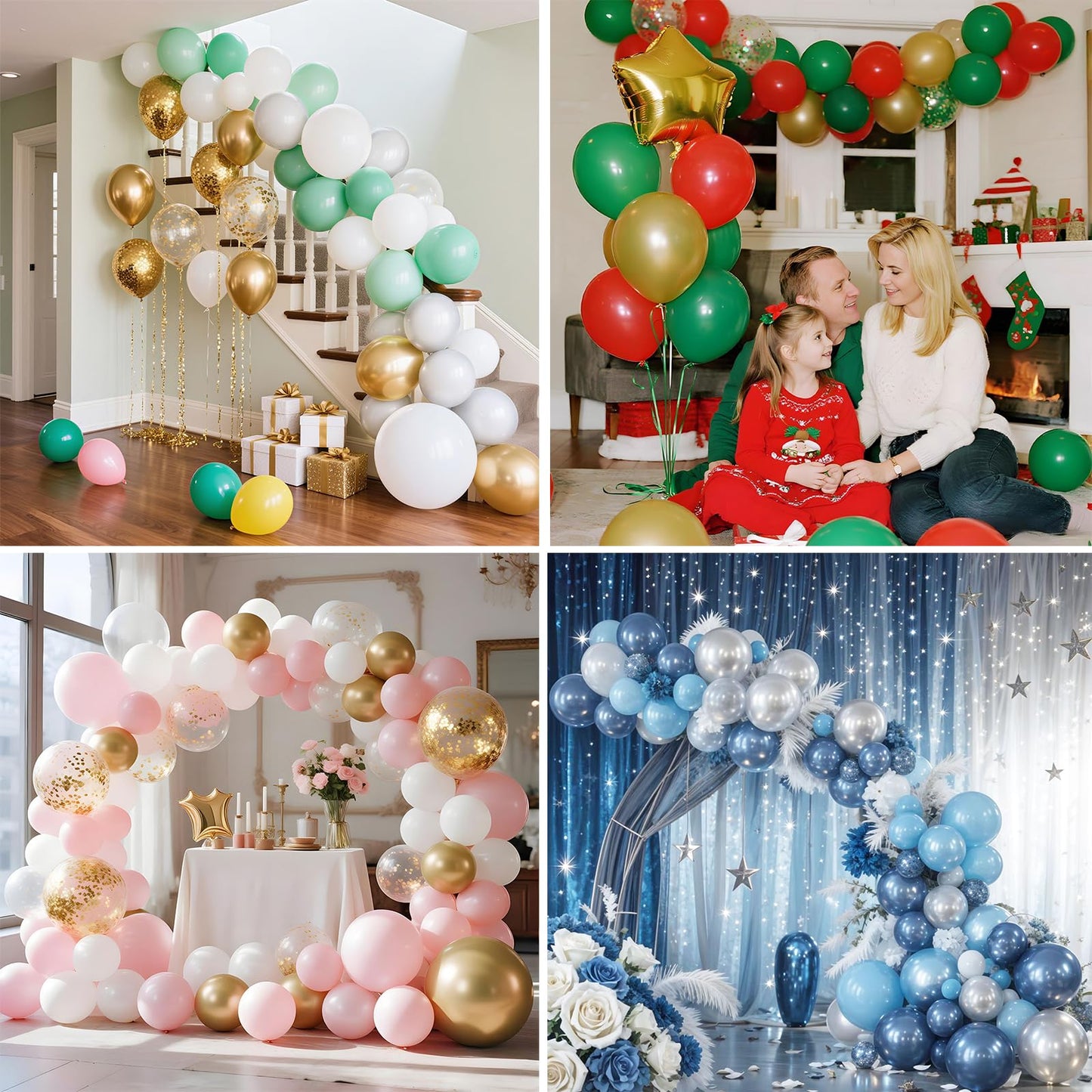 Pink Gold Confetti Latex Balloons Kit 35 pcs 12 inch Pink and White Balloon with Metallic Gold Confetti Balloons for Birthday Baby Shower Wedding Girl Birthday Party Decoration