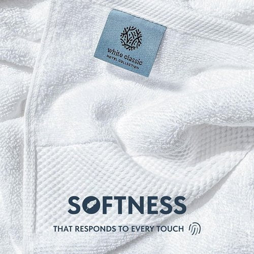 Hotel Collection White Luxury Bath Sheets - Extra Large 35x70 Inch, 700 GSM Turkish Cotton, Highly Absorbent | 2 Pack