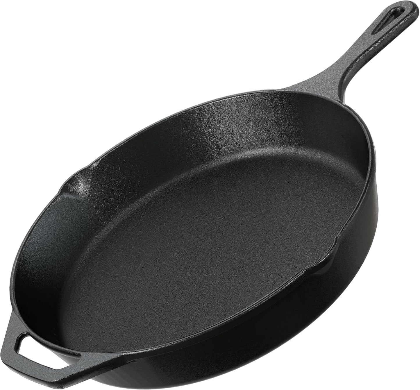 Utopia Kitchen Premium Cast Iron Skillet - 12 Inch Pre-Seasoned Chef's Pan for Even Heat Distribution | Versatile Black Frying Pan