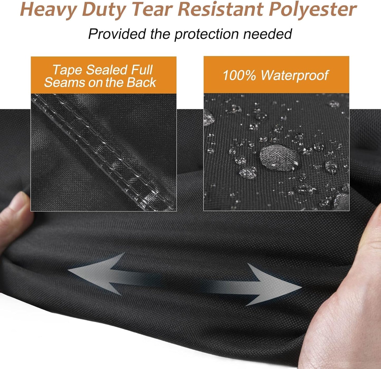 NettyPro BBQ Grill Cover - Heavy Duty Waterproof 32 Inch | Outdoor 2 Burner Gas Barbecue Cover - Black