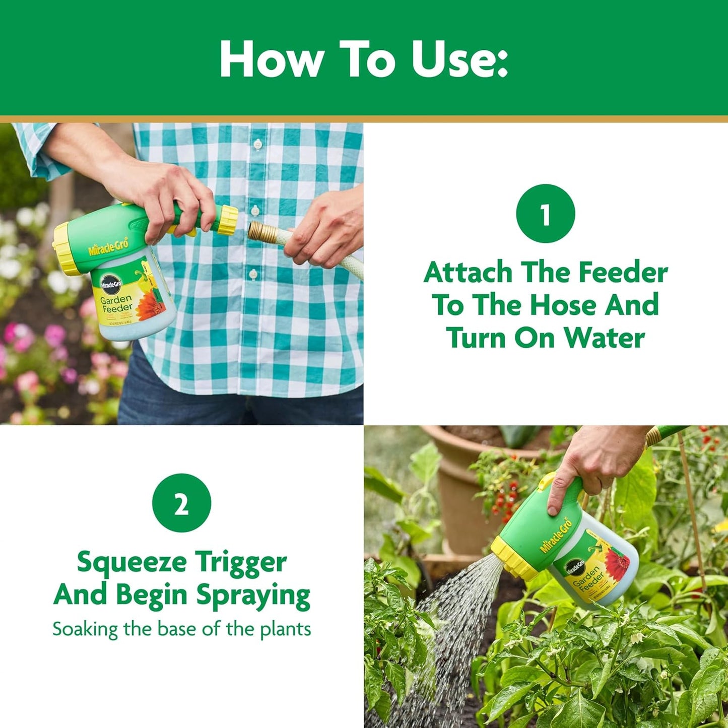 Miracle-Gro Garden Feeder - Water Soluble All-Purpose Plant Food, Hose-End Fertilizer, 1 lb.