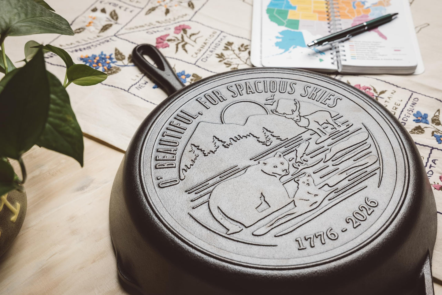 Lodge 12 Inch Cast Iron Skillet – Pre-Seasoned Frying Pan with Teardrop Handle – Oven, Stovetop, Grill & Campfire Use – Made in USA – Non-Toxic, Even-Heating Cookware – 250th Anniversary Logo
