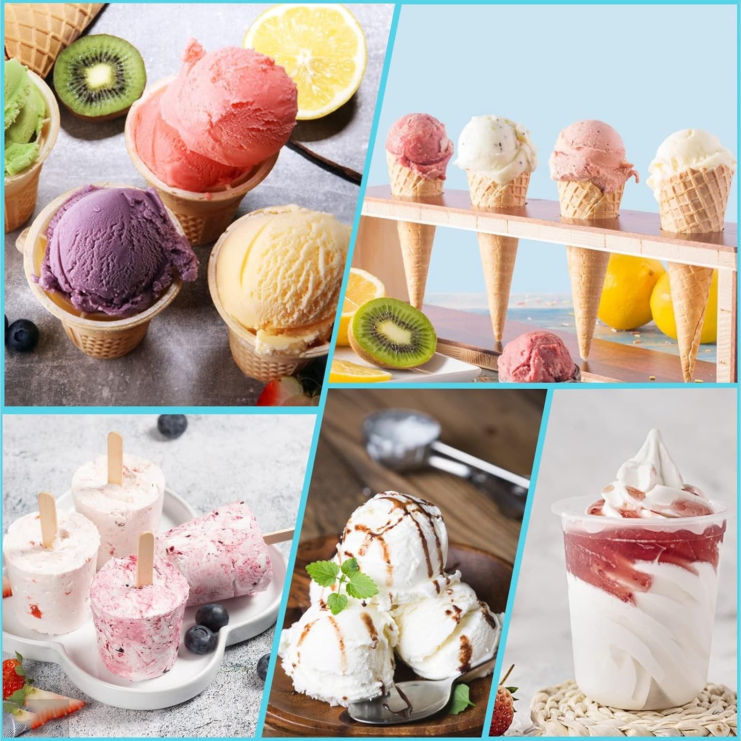 Ninja Creami Pints and Lids - 4 Pack NC501 | Leak-Proof Containers for NC500 Series Ice Cream Makers