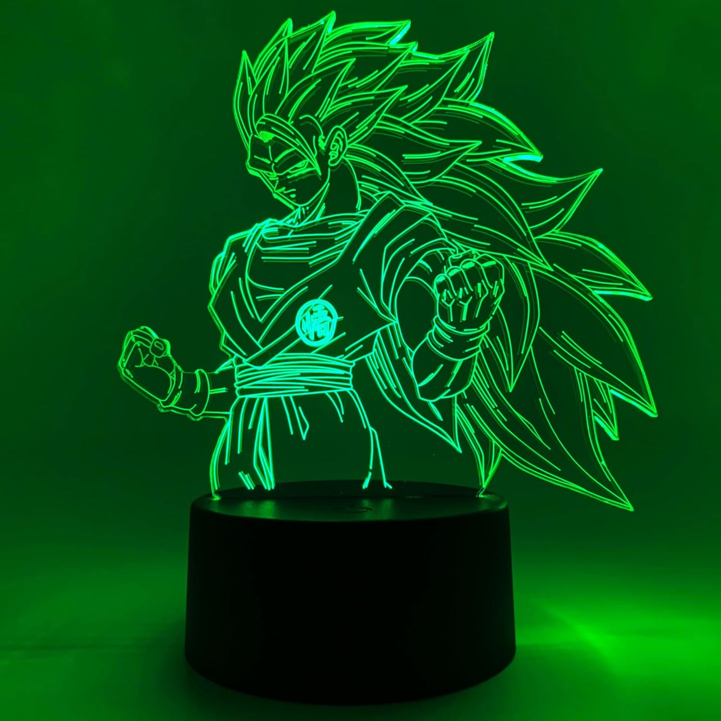 Otaku Lamps Super Saiyan 3 Goku Dragon Ball Super - 16 Color RGB LED Night Light | 3D Anime Room Décor Gift