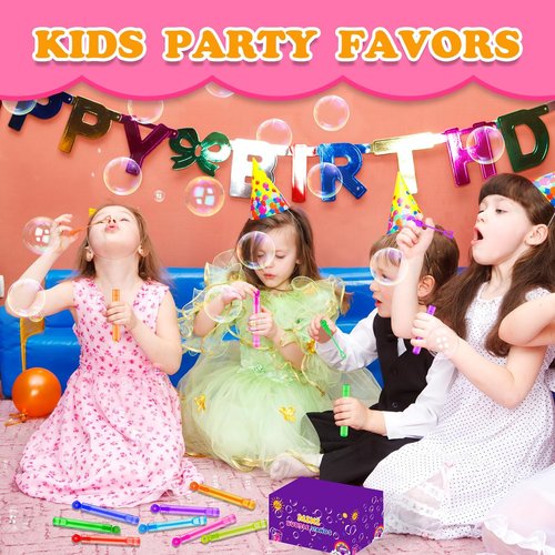 Bubbles Party Favors - Mini Bubble Wand Toy for Kids | 20-300 Pack for Goodie Bags & Outdoor Fun