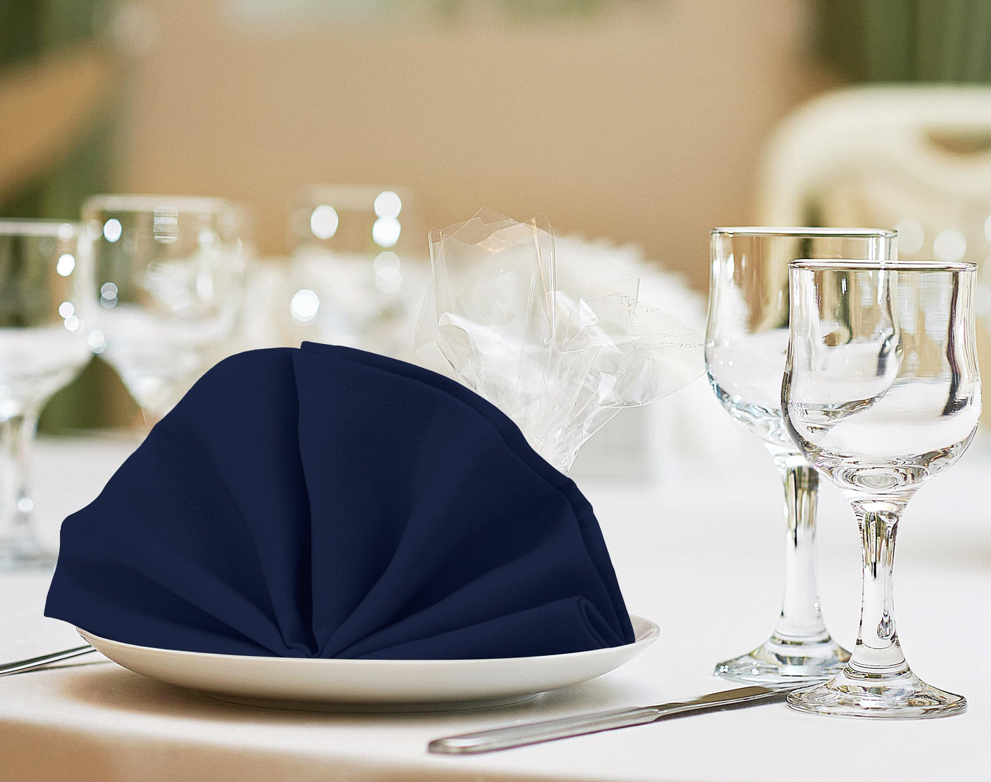 Utopia Home [288 Pack, Navy] Cloth Napkins 20x20 Inches, 100% Polyester Hemmed Edges, Washable and Reusable Ideal for Parties, Weddings and Dinners