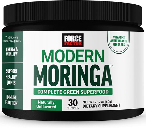 Force Factor Modern Moringa Powder - Boost Energy, Vitality & Immune Health | 30 Servings, Naturally Unflavored