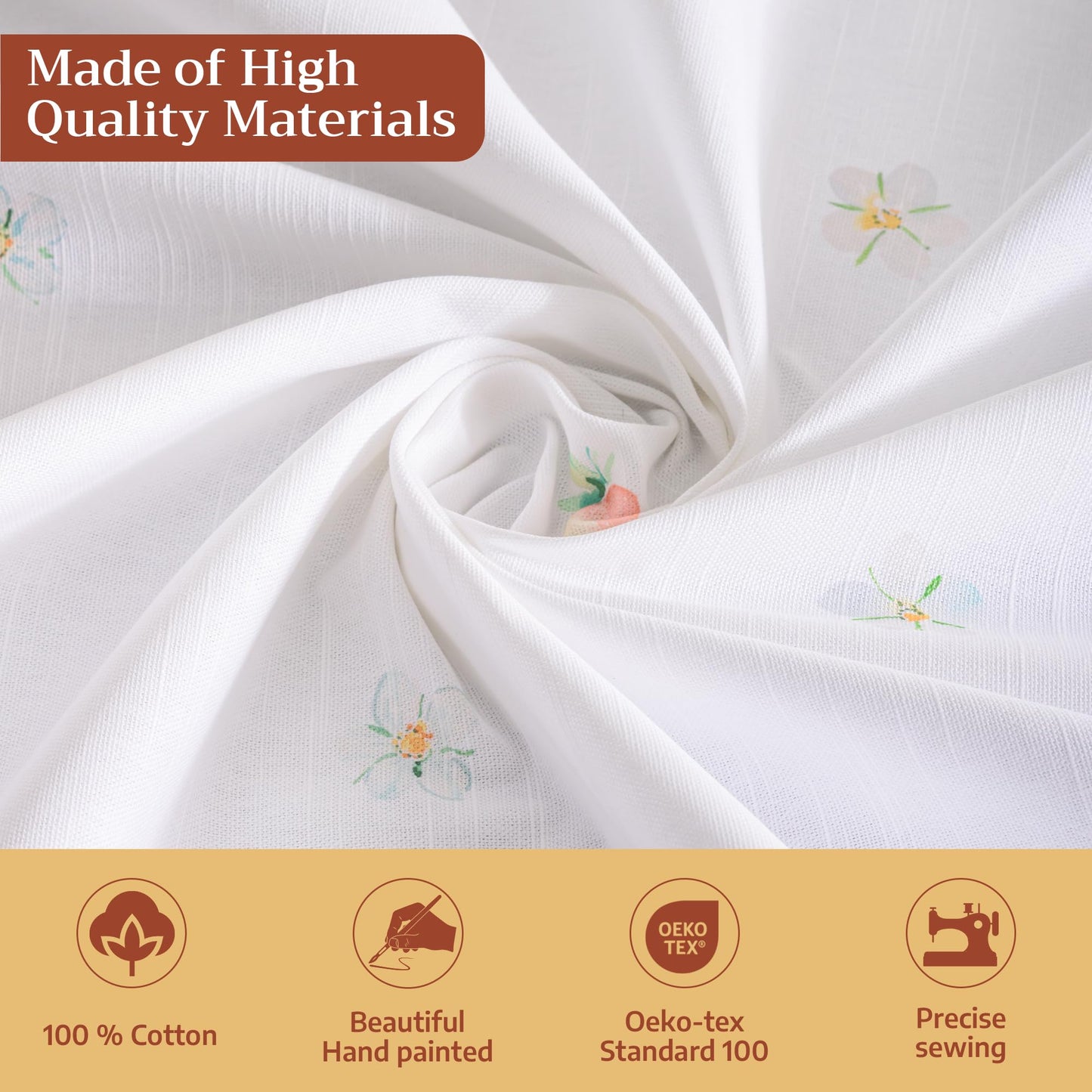 Maison d' Hermine Table Cloth Square Table 100% Cotton 54 x 54 Inches Tablecloth Reusable Decorative for Dining Kitchen Room Farmhouse Home Gifts for Mothers Day Spring Summer - Bunny Party