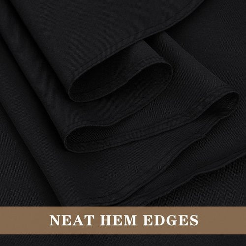 Fitable Black Tableclothes for Rectangle Tables, 6 Pack - 90 x 132 Inch - Reusable and Elegant Tablecloths, Polyester Fabric Table Covers for Wedding, Party, Banquet, Formal Events