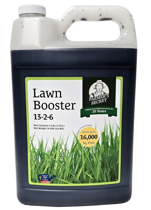 Farmer’s Secret Lawn Booster Fertilizer - Super Concentrated Formula for All Lawn Types | 128oz