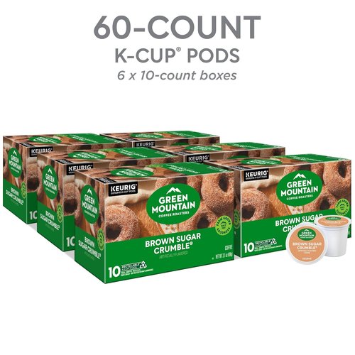 Green Mountain Coffee Roasters Brown Sugar Crumble K-Cup Pods - Medium Roast Coffee, 60 Count