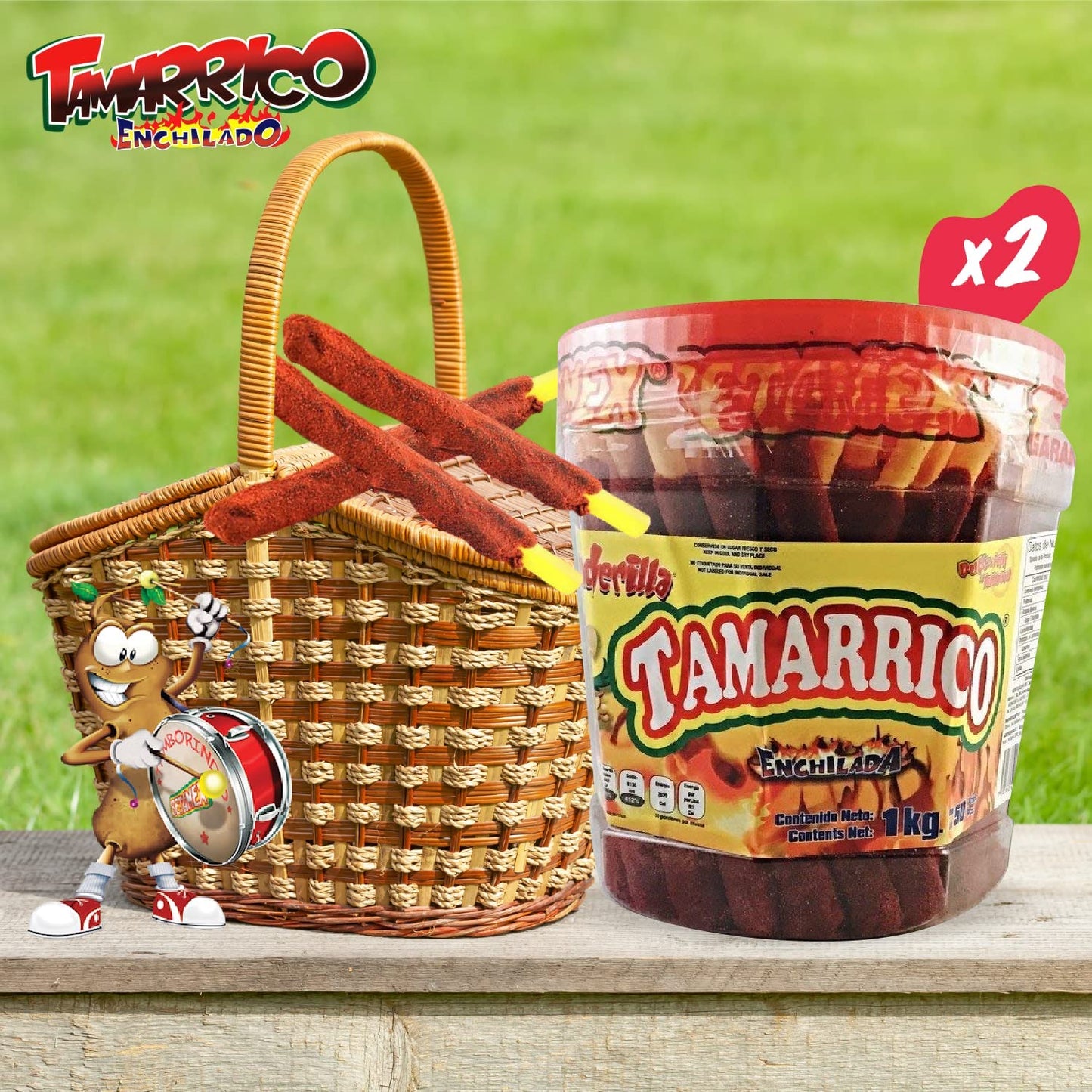 2 Pack BETAMEX Tamarrico Candy Tamarind Flavor Sticks 50 Pcs 1kg/2.2pounds – Mexican Candy – Chili and Tamarind – Spicy Flavor