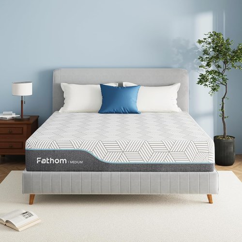 FATHOM 10-Inch Queen Memory Foam Mattress - Cool Sleep & Back Pain Relief | CertiPUR-US Certified