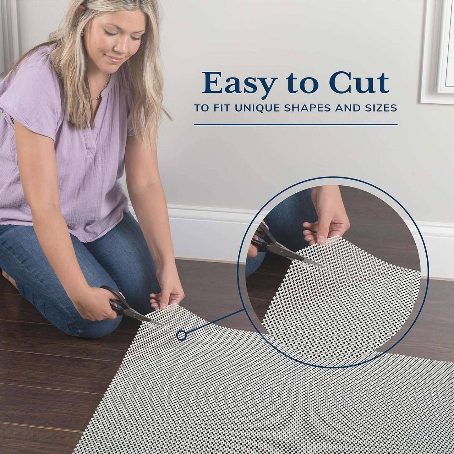 Veken Rug Gripper Pad - Non-Slip Cushion for Hardwood & Tile Floors | 12 Pcs, 2x3 Ft Anti-Skid Mat